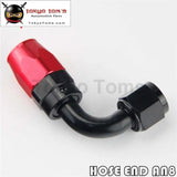 1X Aluminum An8 45 Degree Swivel Oil Fuel Line Hose End Fitting Adapter Bk / Bl