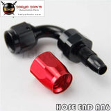 1X Universal An6 90 Degree Swivel Oil/Fuel Line Hose End Fitting Adapter Bk / Bl