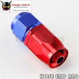 1X Universal An6 Straight Swivel Oil/Fuel Line Hose End Fitting Adapter Bk / Bl