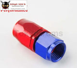 1X Universal An6 Straight Swivel Oil/Fuel Line Hose End Fitting Adapter Bk / Bl