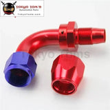 12An An-12 90 Degree Aluminum Swivel Hose End Fitting/Oil Fuel Line Hose Adapter Bk / Bl