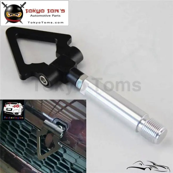 Black 24mm T2 Aluminum Racing Screw Cnc Tow Towing Hook Fit Toyota Yaris 07-11