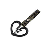 Black Broken Heart Tsurikawa Japanese Cloud Strap