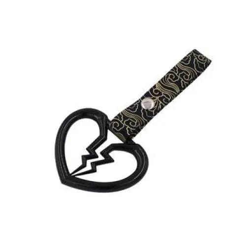 Black Broken Heart Tsurikawa Japanese Cloud Strap