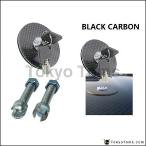 Black Carbon Fiber Flush Mount Hood Pins Lock - Tokyo Tom's