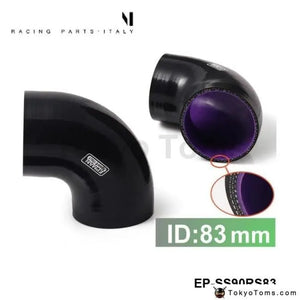 Black &Purple 3.27" 83Mm 90 Degree Elbow Silicone Hose Pipe Turbo Intake For BMW E60 E61 5 Series 530D - Tokyo Tom's