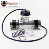 50mm 35Psi Boost V-Band Turbo Blow Off Valve Bov + 2.5" Flange Pipe Hose Kit Blue/ Black