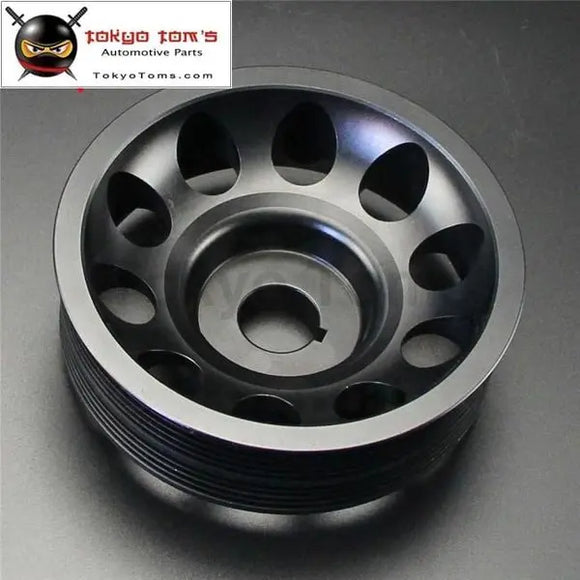 Aluminum Light-Weight Crankshaft Crank Pulley Fits For Subaru Impreza WRZ STI Gray/Red/Black