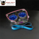 Cam Pulley + Timing Belt + Clear Cover Fits For Nissan Skyline R32 R33 GTs Rb25Det Blue/Purple/Red/Black