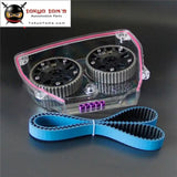 Cam Pulley + Timing Belt + Clear Cover Fits For Nissan Skyline R32 R33 GTs Rb25Det Blue/Purple/Red/Black