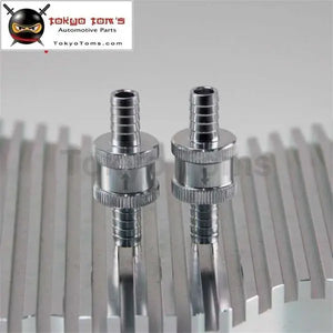 2 Pcs Aluminum 12mm 1/2" Non Return Check Valve One Way Petrol Fuel Diesel Silver/Black