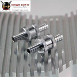 2 Pcs Aluminum 12mm 1/2" Non Return Check Valve One Way Petrol Fuel Diesel Silver/Black