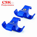 2Pcs An -6 An6 13.4mm Braided Hose Separator Clamp Fitting Adapter Bracket Blue /  Black