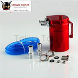 300Ml Universal Baffled Aluminium Oil Catch Breather Can Reservoir Tank Red / Black