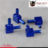 4Pcs 2 Way Tubing Tee Vacuum Connector Water Air Pipe Joiner  Universal Aluminum Blue / Silver / Black