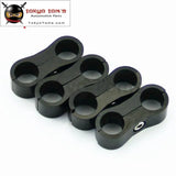 4Pcs An -6 An6 13.4mm Braided Hose Separator Clamp Fitting Adapter Bracket Blue /  Black