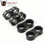 4Pcs An -8 An8 15.4mm Braided Hose Separator Clamp Fitting Adapter Bracket Blue /  Black