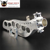 Polished Intake Manifold + 65mm Throttle Body Fits For Nissan Skyline Rb20Det R32 GTs Silver / Blue / Black - Tokyo Tom's