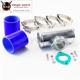 2.75" Type R Rs Rz Bov Blow Off Valve Flange Adapter+Silicone Hose Clamps Kit Red / Blue / Black - Tokyo Tom's