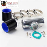 2.75" Type R Rs Rz Bov Blow Off Valve Flange Adapter+Silicone Hose Clamps Kit Red / Blue / Black - Tokyo Tom's