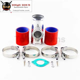 63mm 2.5" Type-S/Rs/Rz Turbo Bov Flange Adapter Pipe+Silicone Hose Clamps Kit Red / Blue / Black - Tokyo Tom's