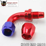 12An An-12 90 Degree Aluminum Swivel Hose End Fitting/Oil Fuel Line Hose Adapter Blue / Black