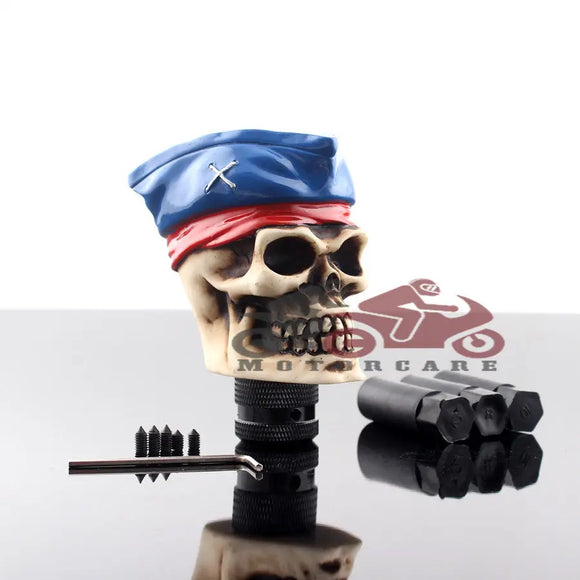 Blue Hat Skull Gear Shifter