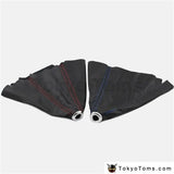 Universal Carbon Fiber Style Shift Boot Cover With Red/Blue Stitching - Tokyo Tom's