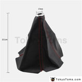 Universal Carbon Fiber Style Shift Boot Cover With Red/Blue Stitching - Tokyo Tom's