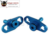 2 Pcs Fuel Rail Adapter With 6mm Tail Fits For Mitsubishi EVO 1 2 3 Eclipse Dsm Black/Blue