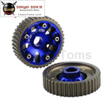 2Pcs Adjustable Billet Cam Gears For 93-01 Hon Da Prelude H22 Dohc Vtec Engine Red / Blue