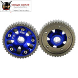 2Pcs Adjustable Billet Cam Gears For 93-01 Hon Da Prelude H22 Dohc Vtec Engine Red / Blue