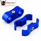 2Pcs An -6 An6 13.4mm Braided Hose Separator Clamp Fitting Adapter Bracket Silver / Black / Blue