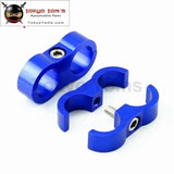 2Pcs An -8 An8 15.4mm  Braided Hose Separator Clamp Fitting Adapter Bracket Black / Blue