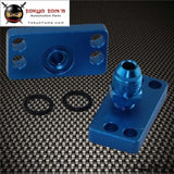 2Pcs Fuel Rail Adapter With An6 Tail Fits For Honda Civic Dc2 D15 D16 B16A B18C Black / Blue