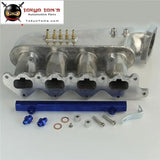 Intake Manifold + Fuel Rail For Mitsubishi Lancer Evolution 4G63 EVO 4-9 Purple / Black/ Blue - Tokyo Tom's