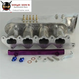 Intake Manifold + Fuel Rail For Mitsubishi Lancer Evolution 4G63 EVO 4-9 Purple / Black/ Blue - Tokyo Tom's