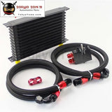 AN10 13 Row 262mm Oil Cooler Kit Fits For BMW N54 Twin Turbo 135I E82 335I E90 E92 E93 Black / Blue - Tokyo Tom's