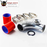 2.25" 57mm 90 Degree Sqv Blow Off Valve Adapter + Clamps Kit+ Silicone Hose Red / Black /Blue - Tokyo Tom's