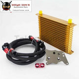 15 Row 262mm AN10 Trust Oil Cooler Kit Fits For BMW Mini Cooper R56 Supercharger Black/Gold/Blue