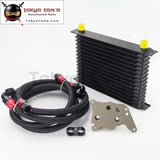 15 Row 262mm AN10 Trust Oil Cooler Kit Fits For BMW Mini Cooper R56 Supercharger Black/Gold/Blue