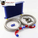 15 Row 262mm AN10 Trust Oil Cooler Kit Fits For BMW Mini Cooper R56 Supercharger Black/Gold/Blue