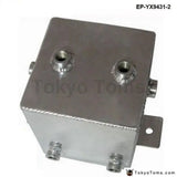 Universal Polished Alloy Aluminum 2L Fuel Water Oil Surge An6 Fittings / Breather Tank - Tokyo Tom's