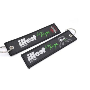 Bride illest Low Max Keychain Jet Tag Black - Tokyo Tom's