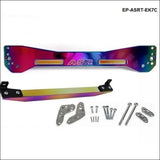 Car Billet Aluminum Neochrome Rear Subframe Bar + Lower Tie Bar For Honda Civic Ek 96-00 - Tokyo Tom's