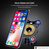 Car Qi Wireless Charger For iPhone X XS MAX Fast Charger Magnetic Car Phone Holder For Samsung Galaxy S9 S8 Plus Note 9 - Tokyo Tom's