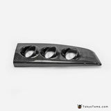 Carbon Fiber Dash Mount Gauge Pod (LHD Only) Glossy Fiber Interior Dial Cover Trim Kit - Tokyo Tom's