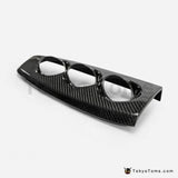 Carbon Fiber Dash Mount Gauge Pod (LHD Only) Glossy Fiber Interior Dial Cover Trim Kit - Tokyo Tom's