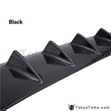 Carbon Fiber Rear Bumper Lip Diffuser 7 Fin Shark Bumper Spoiler Lip Splitter for Universal Car