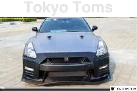 Portion Carbon Fiber Front Bumper Fit For 08-15 R35 GTR GTRR35 GTR-R35 2017 NI Style FRP Front Bumper Bar w/ Carbon Nose Lip